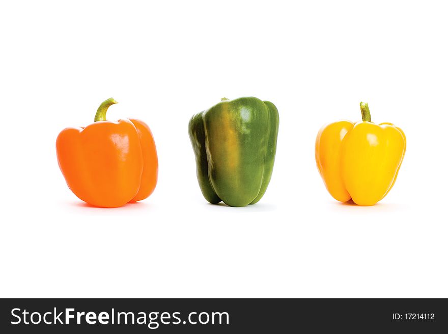 Peppers isolated on white background. Peppers isolated on white background