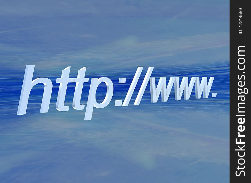 World white web text on a blue background. World white web text on a blue background