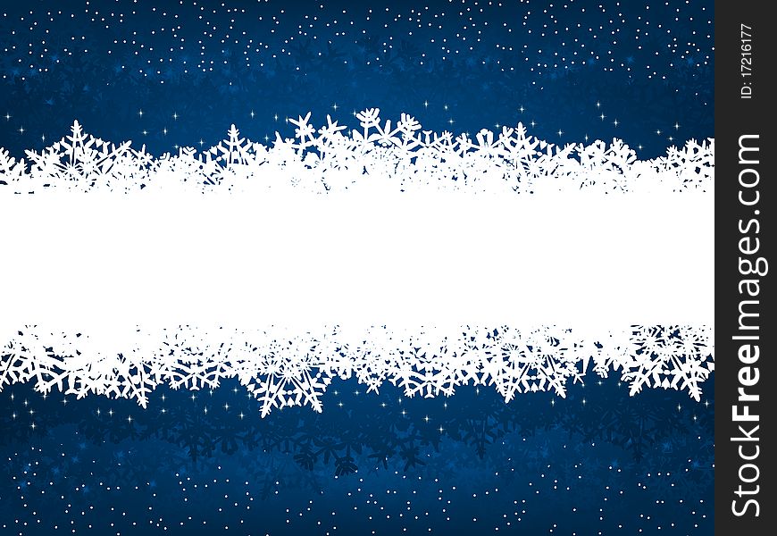 Winter Background With Snowflakes. EPS 8