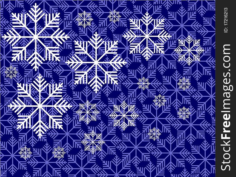 Christmas background with snow star. Christmas background with snow star