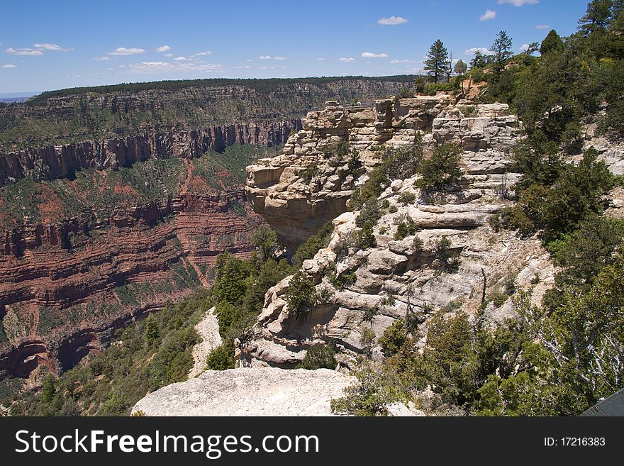 Viewpoint , Grand Canyon, North Rim, Bright Angel Area. Viewpoint , Grand Canyon, North Rim, Bright Angel Area