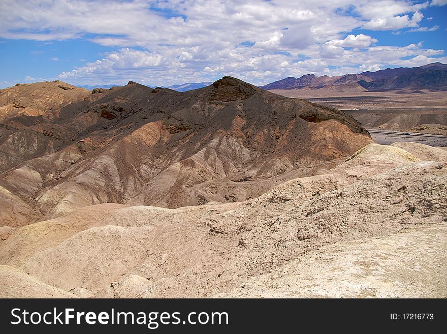 The summits of Zabriskie Point, Death Valley National Park. The summits of Zabriskie Point, Death Valley National Park