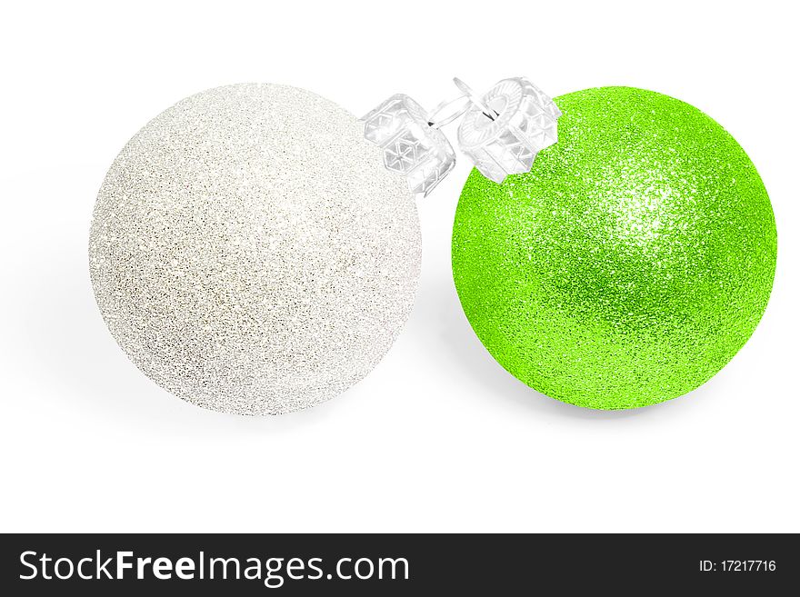 The Christmas decoration ball isolated