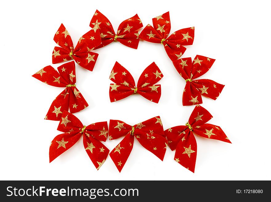 Butterflies red paper on a white background.