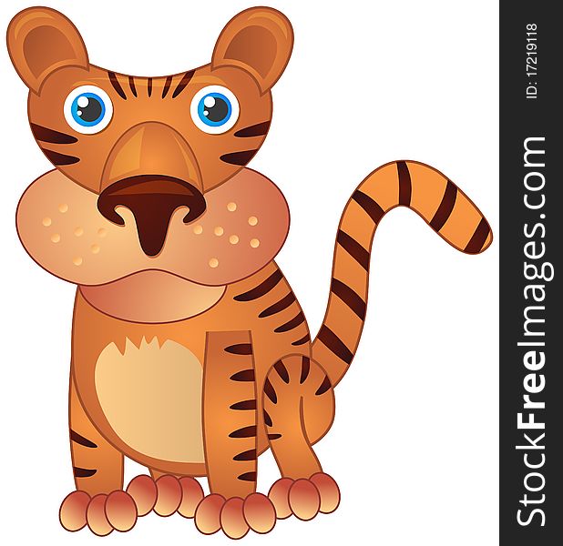 A illustration of a cute tiger, eps available