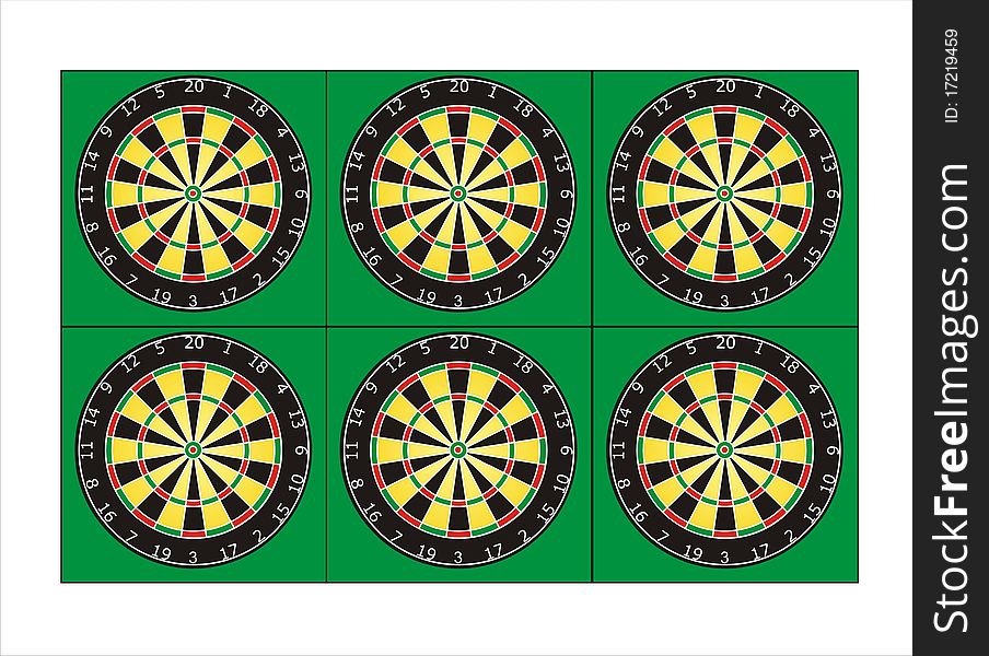 Target for game in a darts