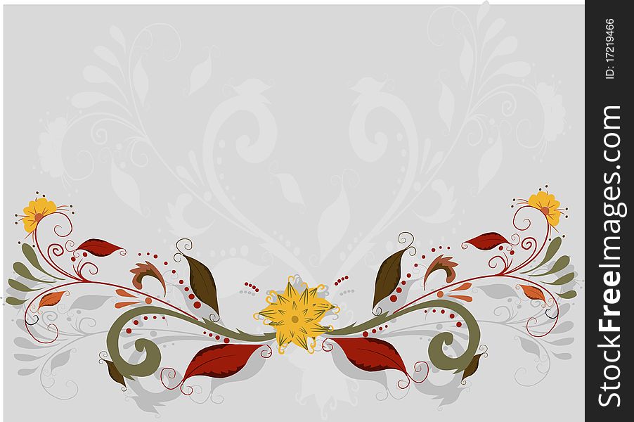 Beautiful abstract floral background and leaves