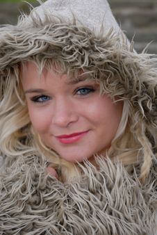 Pretty Female In Warm Coat Stock Images Pretty Female In Warm Coat Stock Images