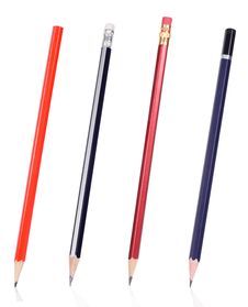 Pencils Wood Isolated On White Royalty Free Stock Photography Pencils Wood Isolated On White Royalty Free Stock Photography