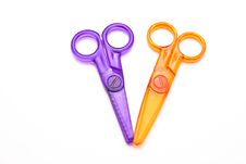 Colourful Plastic Scissors Royalty Free Stock Photos