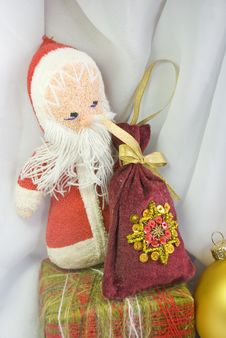 Santa Claus With A Bag Of Gifts Stock Photography