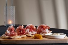 Parma Ham On Flatbread Stock Image Parma Ham On Flatbread Stock Image