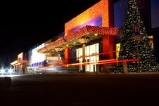 Christmas Decorated Shopping Center Royalty Free Stock Photography