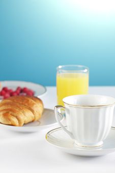 Breakfast With Coffee And Croissant Stock Image Breakfast With Coffee And Croissant Stock Image