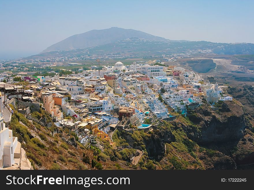 View Of Fira In Santorini