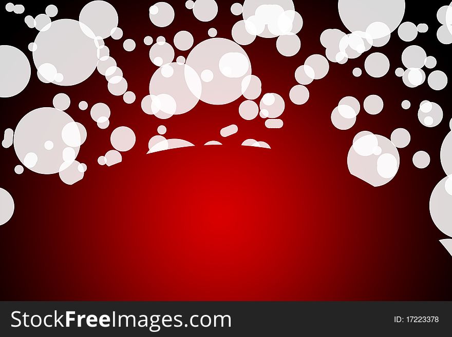 Red winter background with round snowflakes. Red winter background with round snowflakes