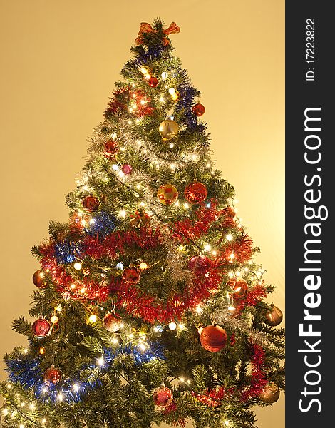 Christmas Tree Decorated With Ornaments