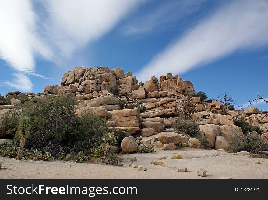 A rock formation in joshua tree national park. A rock formation in joshua tree national park