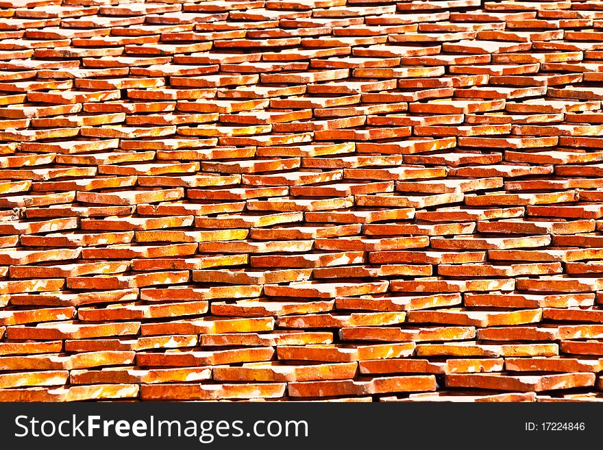 Buildings made of brick in Thailand