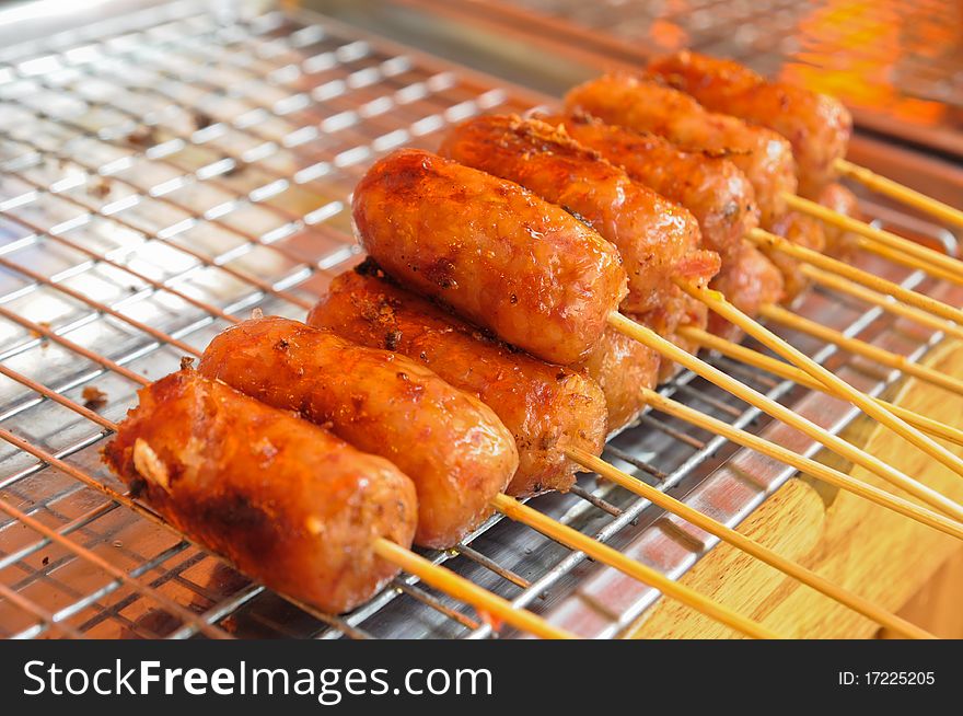 Thai sausage, used for background