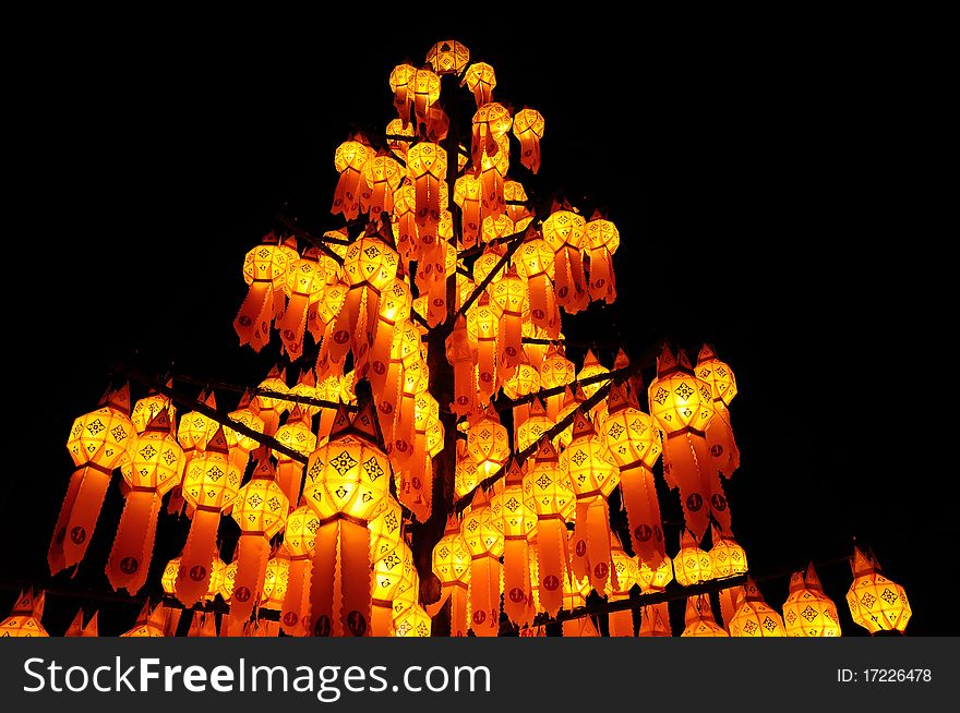 Paper lamp, lanterns festival in Thailand