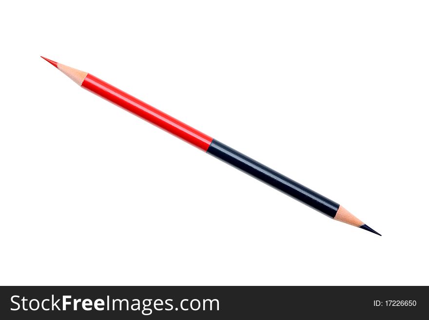Color pencil isolated on white background