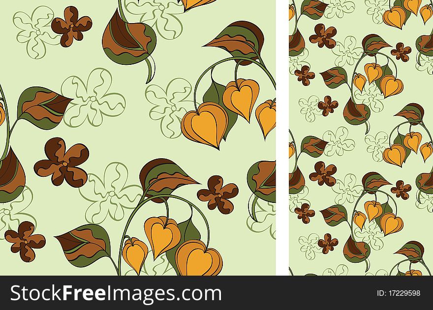 Seamless background with autumn flowers. Seamless background with autumn flowers