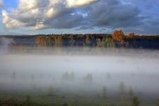 Misty Valley Royalty Free Stock Photography Misty Valley Royalty Free Stock Photography
