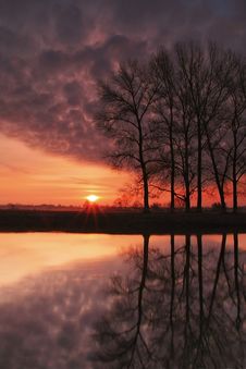 Dawn Reflection Royalty Free Stock Photo Dawn Reflection Royalty Free Stock Photo