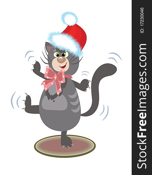 Crazy Santa-cat