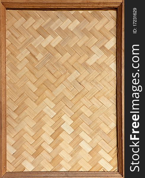 Bamboo texture with frame for background