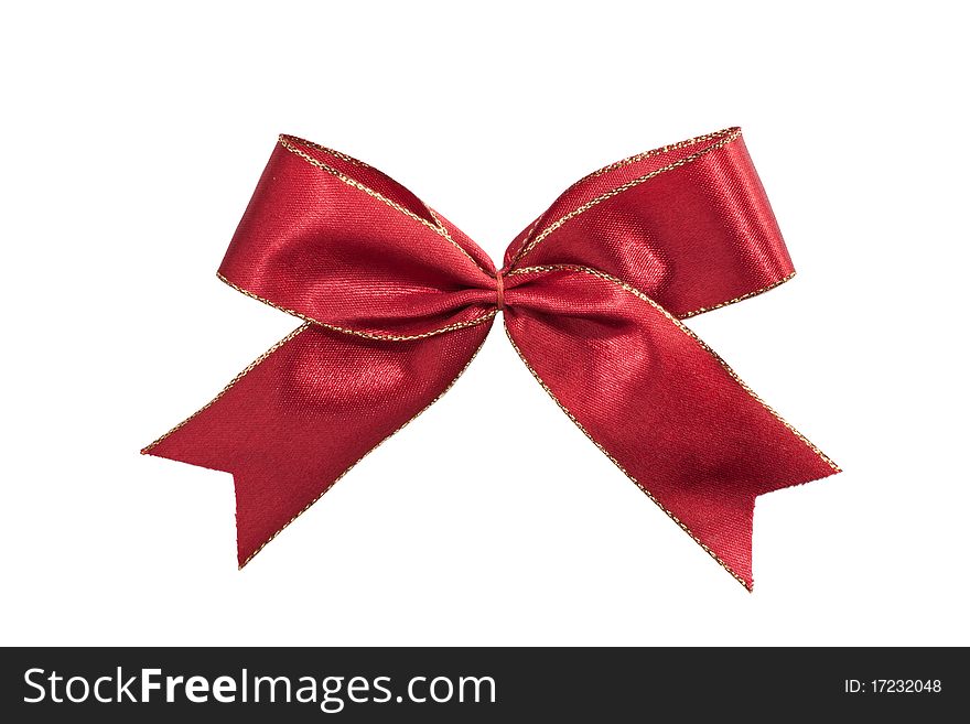 Isolated Red heart ribbon for decorate