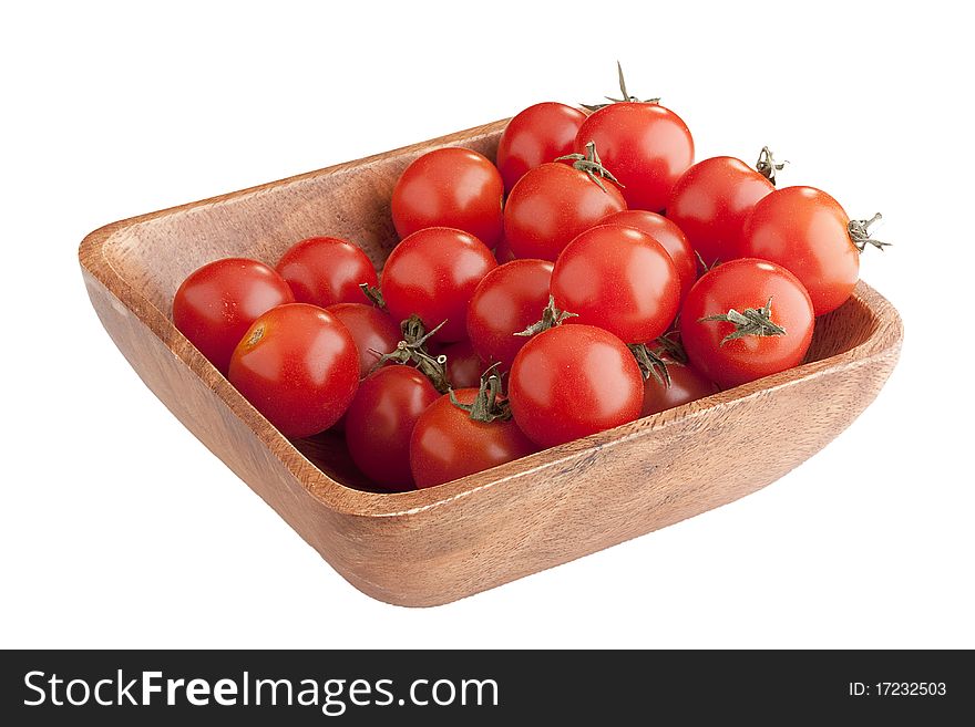 Small red tomatoes for cooking various delicacies and decorations.