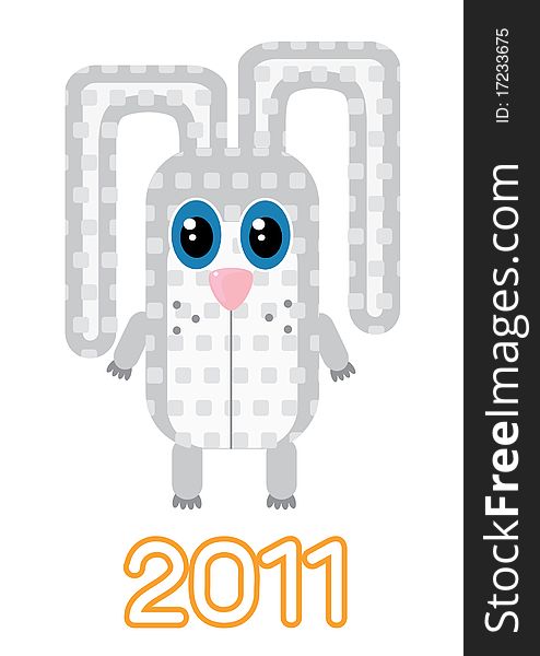 New year symbol of rabbit with 2011. New year symbol of rabbit with 2011.