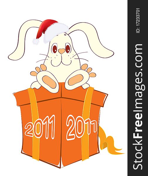 New year symbol of rabbit with 2011. New year symbol of rabbit with 2011.