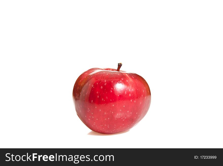 Fresh red juicy natural apples on white isolated background. Fresh red juicy natural apples on white isolated background