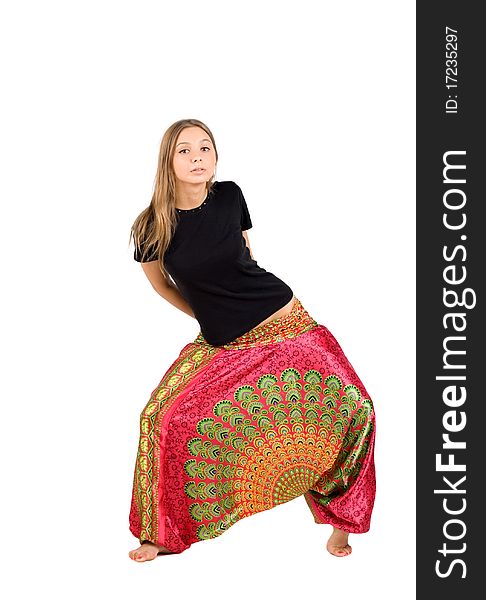 Girl In Ethnic Trousers