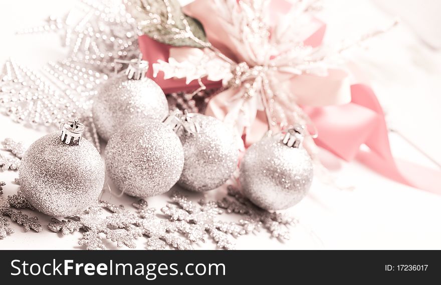 Beautiful silver ball for Chirstmas decoration