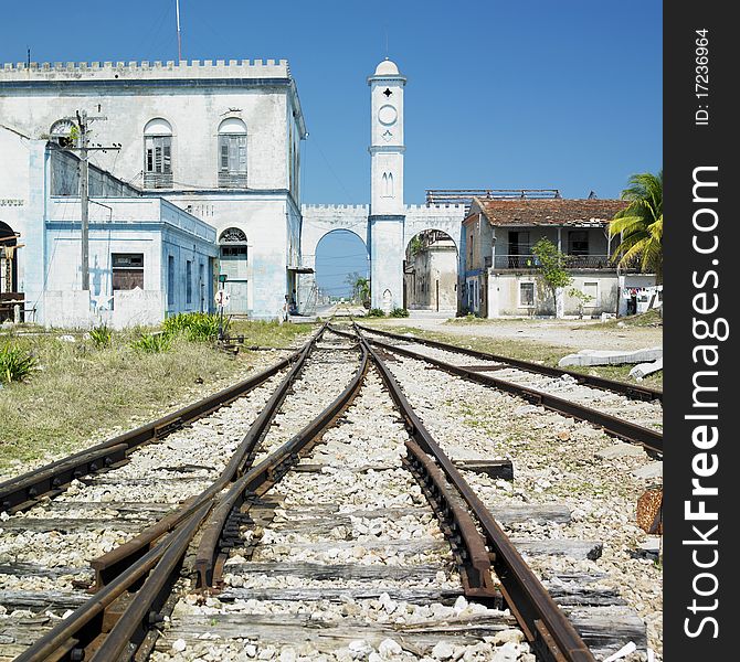Railway station of Cardenas, Matanzas Province, Cuba. Railway station of Cardenas, Matanzas Province, Cuba