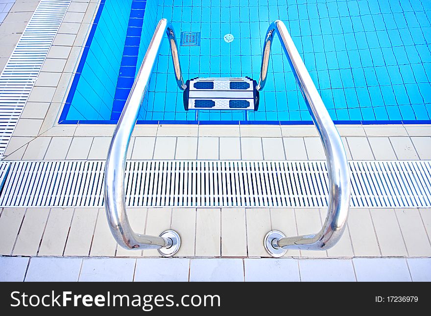 Luxury water pool swimming at hotel