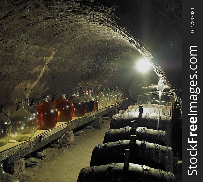 Wine cellar in Czech Republic