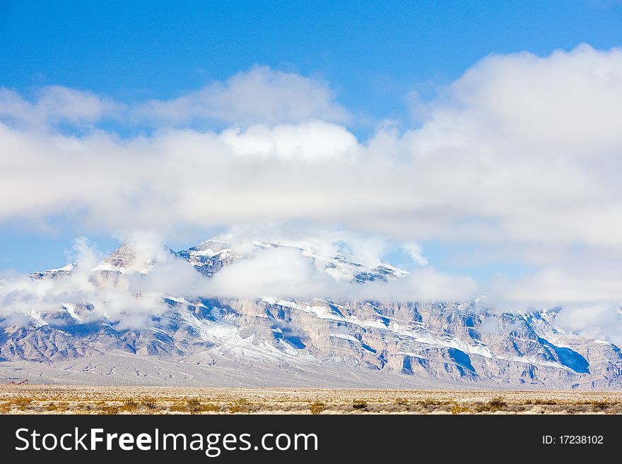 Winter mountains in Nevada, USA