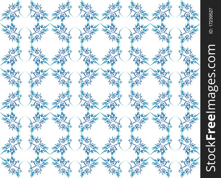 Excellent floral seamless blue ornament background
