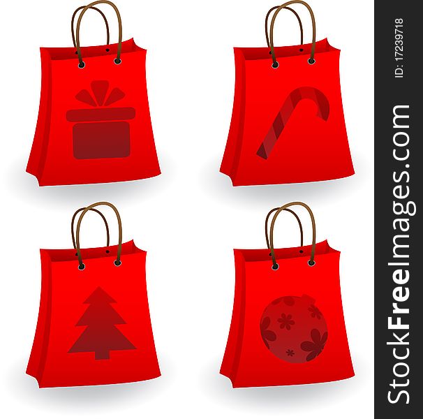 Set of a colored shopping bags. Set of a colored shopping bags