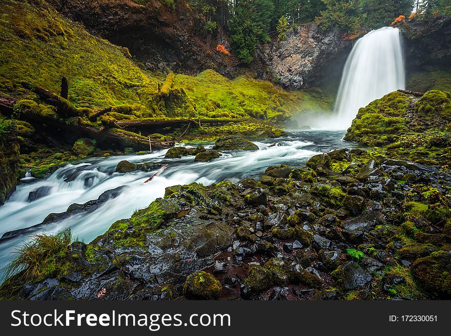 Sahalie Falls on the McKenzie River in Oregon