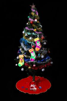 Christmas Tree And Gifts Stock Images