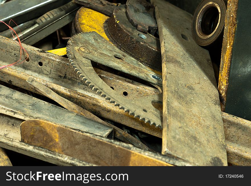 Old gear and steel junks. Old gear and steel junks