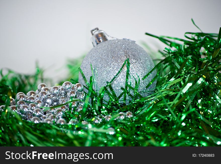 Silver And Green Christmas Decorations