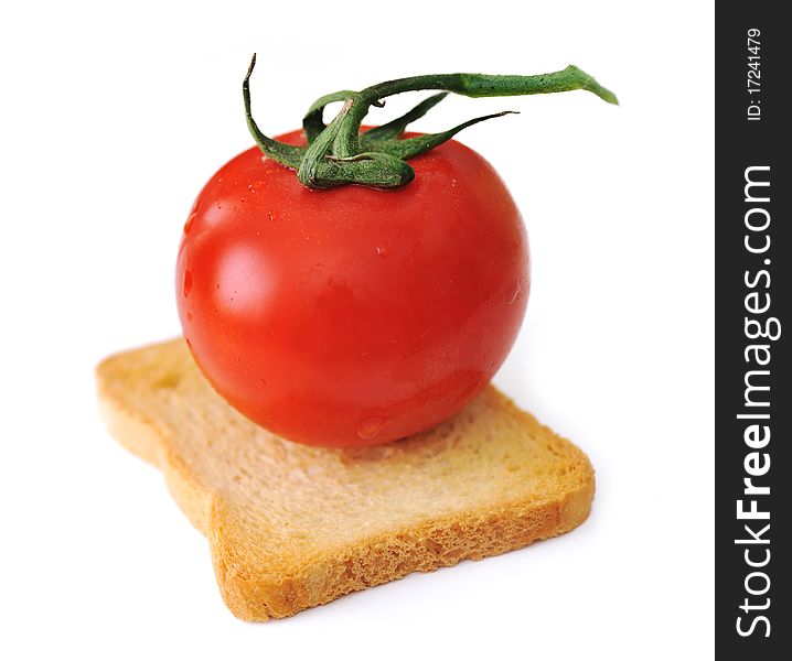 Tomato On Slice Of Bread