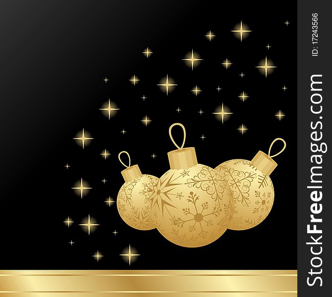 Illustration set Christmas balls are isolated for design card - vector